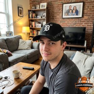 Kevin Durant D SS Logo Hat - worn view showing the black cap design