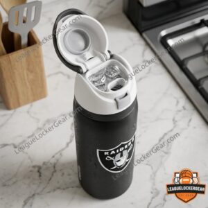 Las Vegas Raiders Raider Rusher 2026 Water Bottle - paired views showing both printed sides