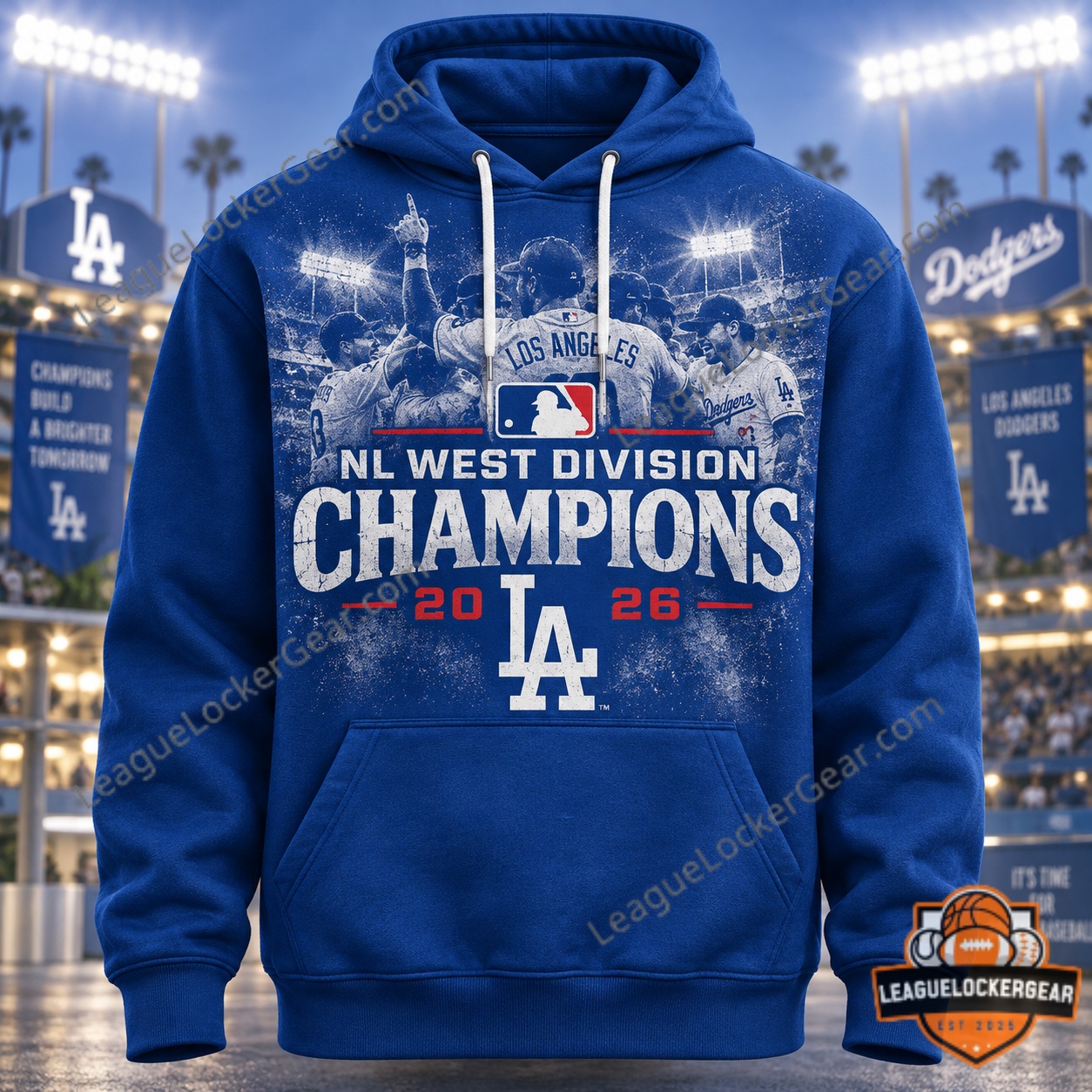 Los Angeles Dodgers 2026 NL West Division Champions hoodie