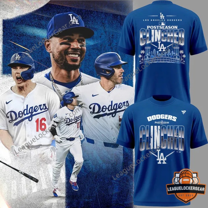 Los Angeles Dodgers postseason locker room T-shirt