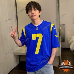 Los Angeles Rams BTS Seokjin JIN 7 Football Jersey - photo 3