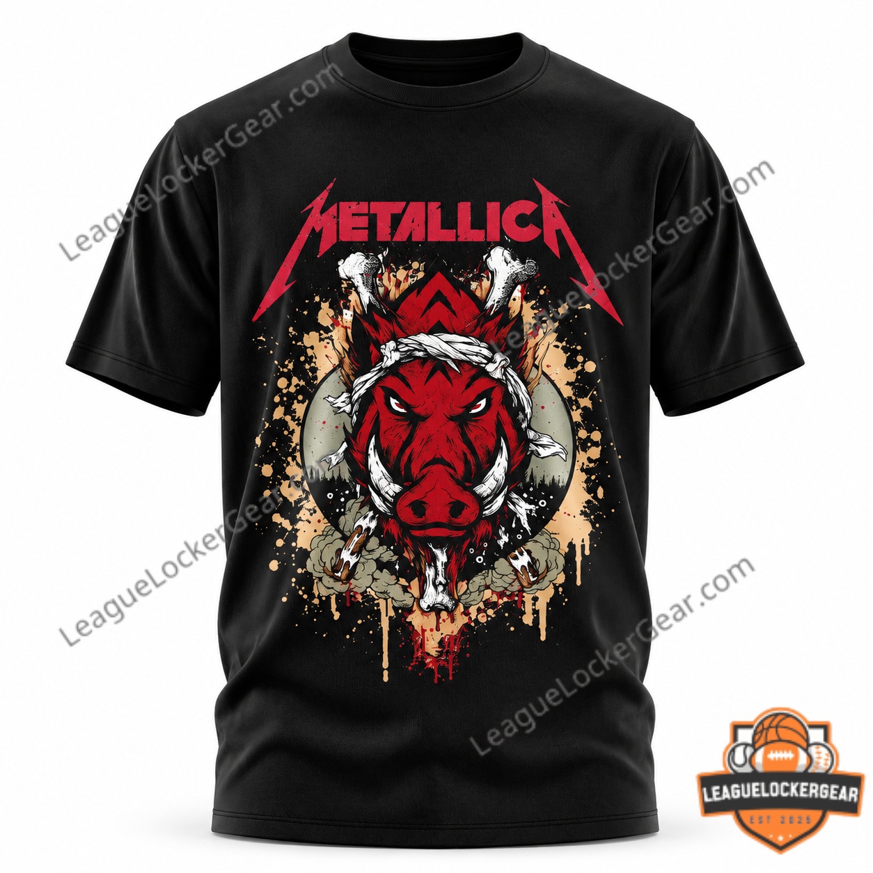 Detail of the M72 tour tee graphic