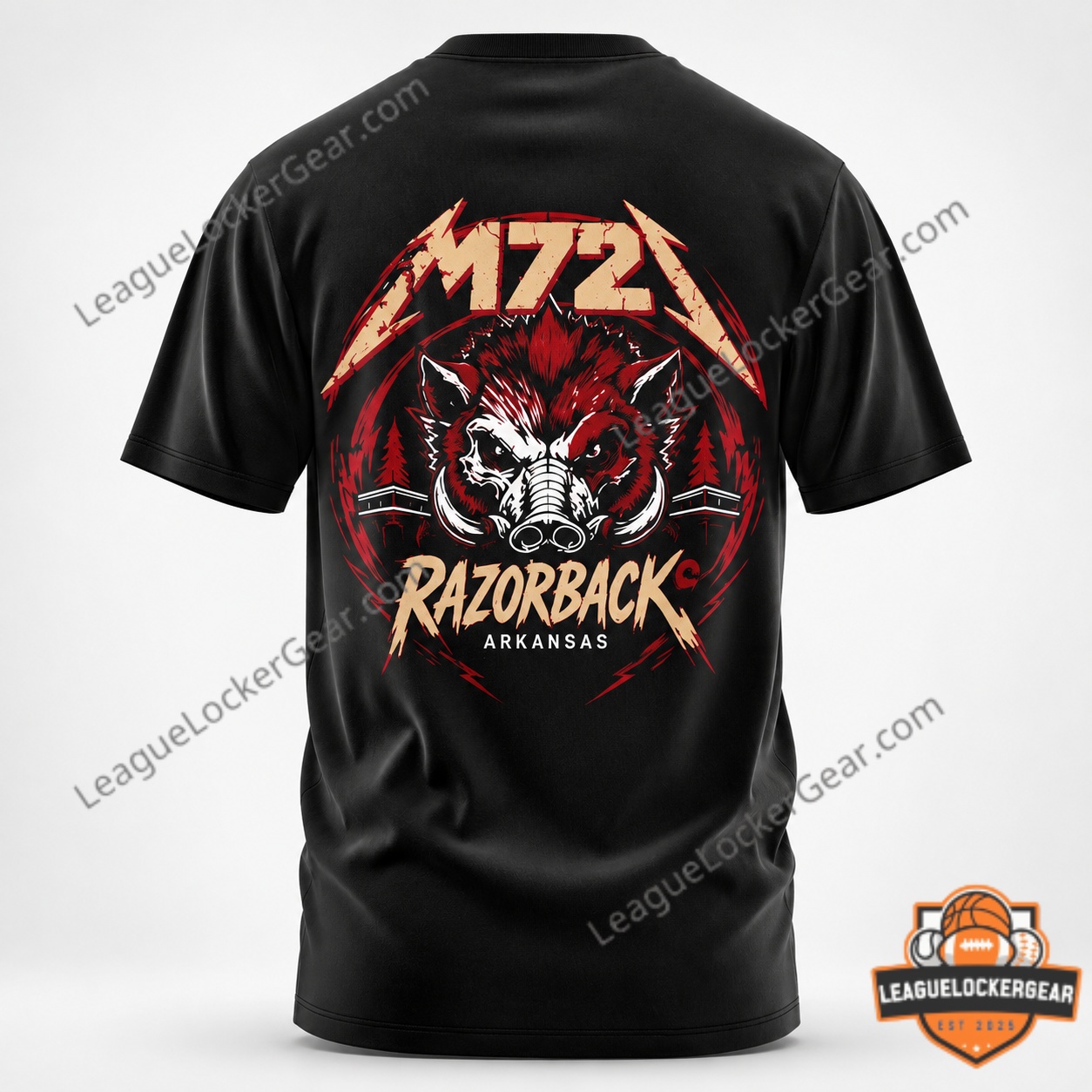 M72 World Tour tee shown flat