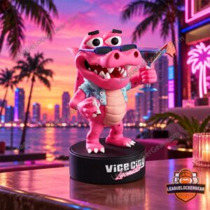 Macca The Gator GTA VI Vice City Leonida Figure - front view on black display base
