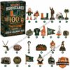 Miami Hurricanes 100th Anniversary Advent Calendar - box and 24 numbered collectible figures displayed
