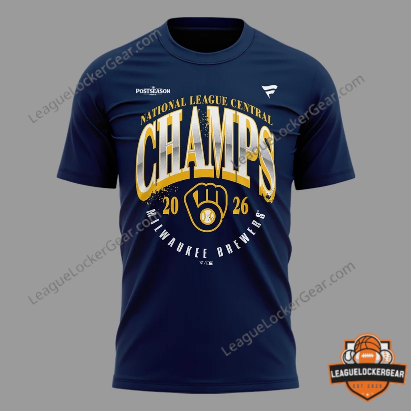 Milwaukee Brewers 2026 National League Central Division Champions Fourth Straight Season T-Shirt - photo 2