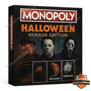 Monopoly Halloween 2026 Horror Edition Board Game - front box view with horror character artwork