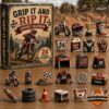 Motocross Racing Grip It and Rip It Advent Calendar - front box and miniature ornaments