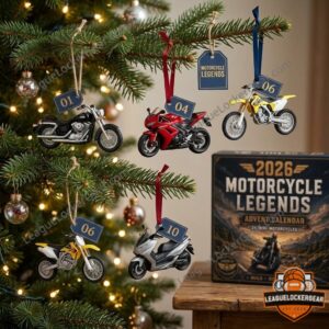 Motorcycle Legends Advent Calendar - numbered miniature motorcycle lineup below packaging