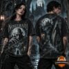 Nosferatu The Night Feeds on Silence T-Shirt showing front and back gothic artwork