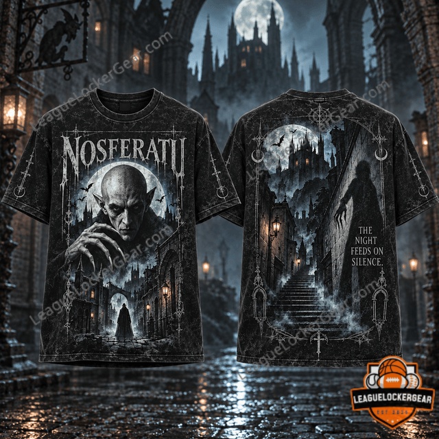 Nosferatu The Night Feeds on Silence T-Shirt - photo 2