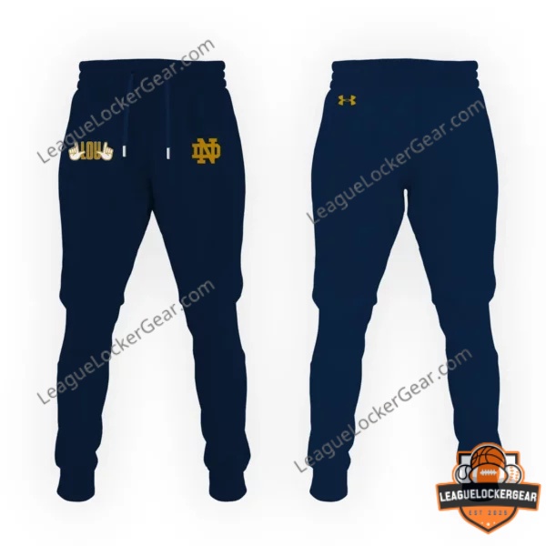 Notre Dame Fighting Irish Legend Lou Holtz Hoodie - matching cap and hoodie display