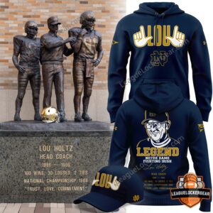 Notre Dame Fighting Irish Legend Lou Holtz Hoodie - front hoodie view