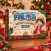 One Piece 2026 Advent Calendar - front box view with Luffy and festive decorations