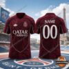 Paris Saint-Germain Air Jordan concept jersey front and back displayed together