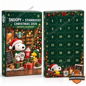 Peanuts Snoopy x Starbucks Christmas 2026 Advent Calendar - numbered Snoopy ornaments