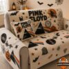 Pink Floyd Halloween sofa cover and pillow set displayed on a sofa