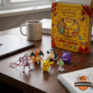 Pokémon 30th Anniversary 2026 Advent Calendar - lower row of character ornaments