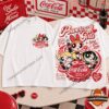 Powerpuff Girls Coca-Cola T-shirt showing front and back designs