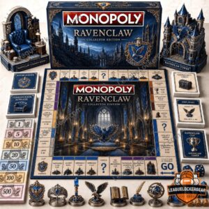 Ravenclaw Monopoly Collector Edition Board Game - complete set with board, box, cards, and pieces