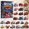 Rescue Vehicles Christmas 24 Acrylic Ornaments Advent Calendar 2026 - box and emergency vehicle designs