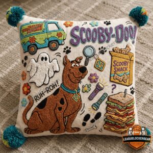 Scooby-Doo Mystery Machine Paw Print Tufted Sofa Cover & Pillow Set - photo 3