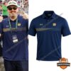 Shane Gillis Notre Dame Fighting Irish Under Armour Striped Polo - lifestyle and front product views