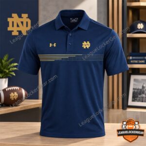 Shane Gillis Notre Dame Fighting Irish Under Armour Striped Polo - photo 2