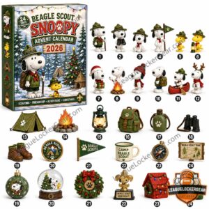 Snoopy Beagle Scout Christmas Adventure 2026 Advent Calendar - box and 24 numbered surprises