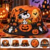 Snoopy Spooky Halloween Bucket Hat 2026 - front view with Snoopy and Woodstock graphic