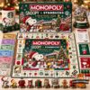 Snoopy Starbucks Christmas 2026 Monopoly Board Game - complete set displayed with box and board