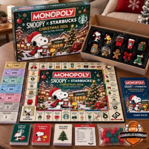 Snoopy Starbucks Christmas 2026 Monopoly Board Game - photo 2