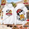 Snoopy x Buc-ee's Snacks Fuel Good Vibes Hoodie - front and back views