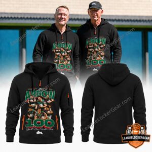 South Sydney Rabbitohs Jai Arrow 100 You'll Never Walk Alone Hoodie - front and back views