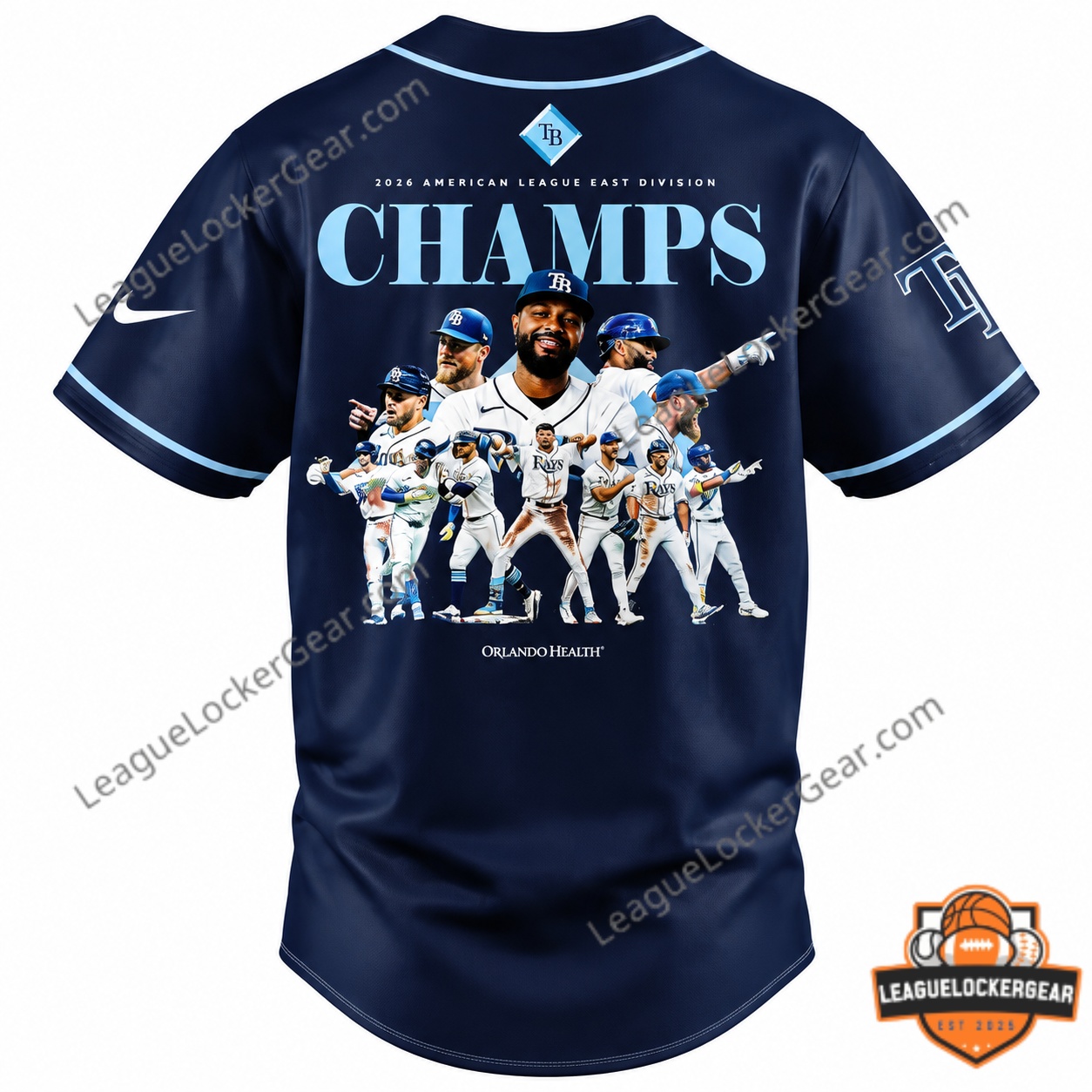 Tampa Bay Rays 2026 American League East Division Champions Baseball Jersey - photo 3