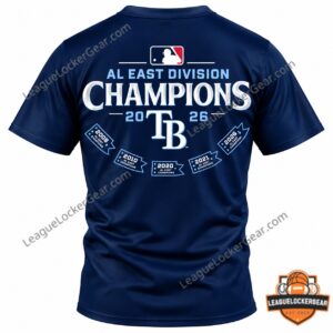 Tampa Bay Rays 2026 American League East Division Champions T-Shirt and Cap - photo 3