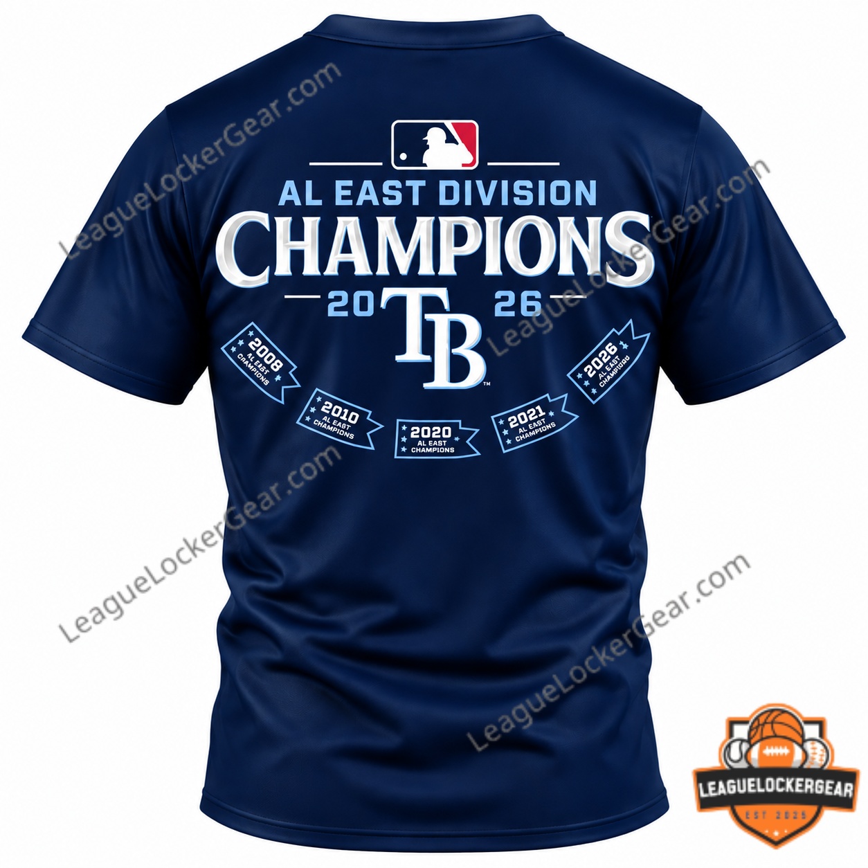 Tampa Bay Rays 2026 American League East Division Champions T-Shirt and Cap - photo 3