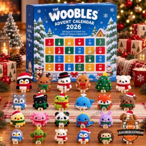 The Woobles 2026 Christmas Advent Calendar - front box with crochet characters