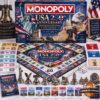 United States of America 250th Anniversary Monopoly Board Game - complete game display