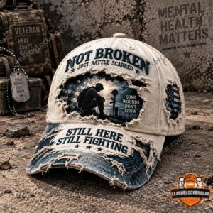 Veteran Mental Health Awareness PTSD 3D Embroideryed Baseball Cap