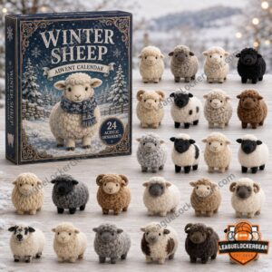 Winter Sheep 24 Acrylic Ornaments Advent Calendar 2026 - boxed display with assorted sheep ornaments