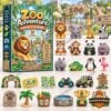 Zoo Adventure 2026 Advent Calendar - illustrated box with animal ornaments