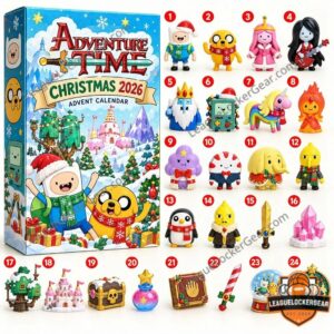 Adventure Time Christmas 2026 Advent Calendar - front box with numbered character lineup