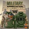 All Team NFL x Military Appreciation Night Personalized Hoodie - front and back views