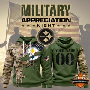 All Team NFL x Military Appreciation Night Personalized Hoodie - photo 5