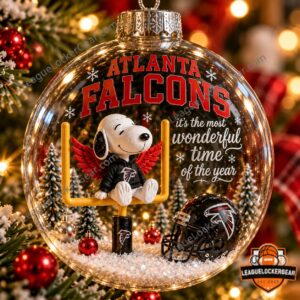 Atlanta Falcons Snoopy Christmas Globe Ornament - photo 4