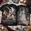 Bride of Frankenstein Christmas Gothic Bride T-Shirt - front and back views of printed artwork