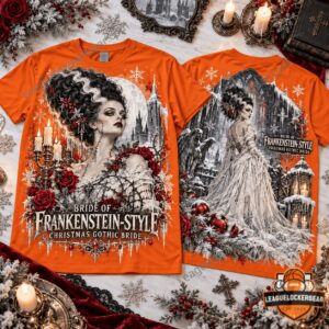 Bride of Frankenstein Christmas Gothic Bride T-Shirt - photo 2
