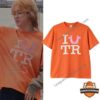 BTS Jimin True Religion True Love T-Shirt - front view displayed beside a worn shirt