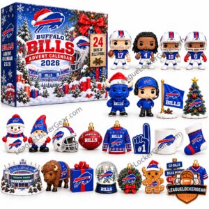 Buffalo Bills 2026 Christmas Bills Pride Advent Calendar - front box with collectible figures